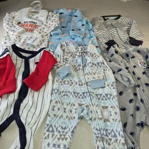 6 Newborn Sleeper's Different Brand's and Multi-Color's,all Long Sleeve.